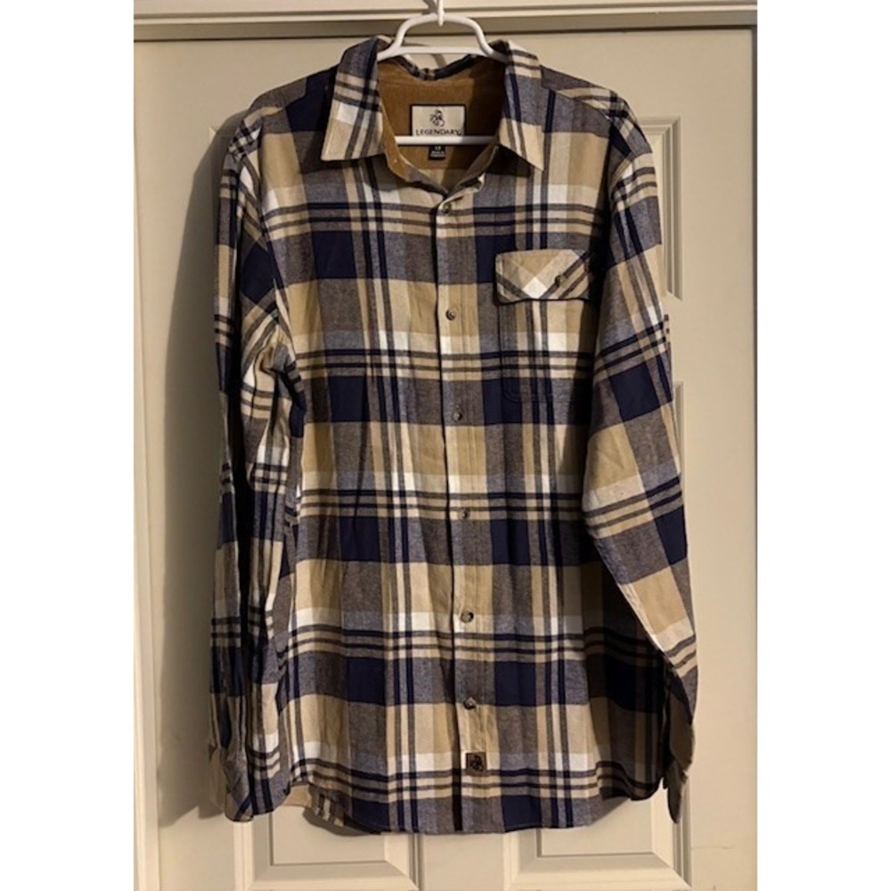Legendary Whitetails Mens plaid shirt, size large tall, new w/o tags